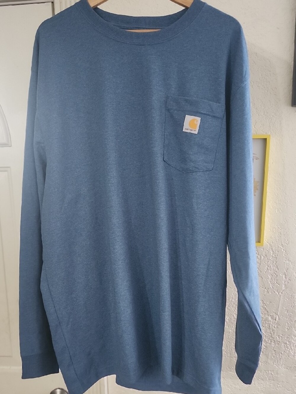 Lot of 2 Carhartt Long Sleeve Pocket T-Shirts Heather Blue Mens XL NWOT - Picture 7 of 10